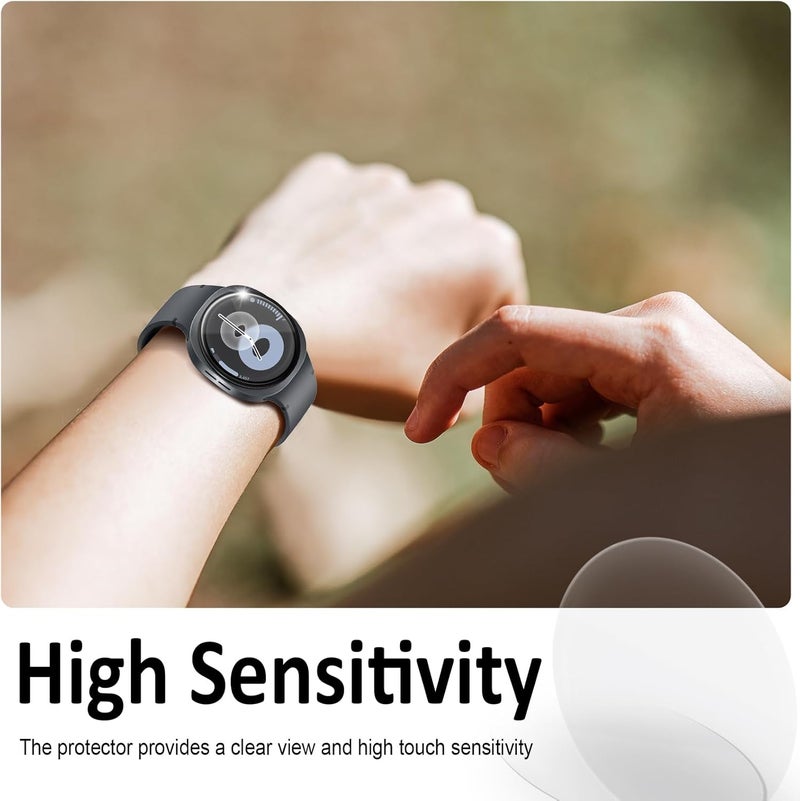 SPGUARD 4 Pack for Samsung Galaxy Watch 8 Screen Protector 44mm Tempered Glass Clear Film Anti Scratch Bubble Free Compatible with Galaxy Watch8 44mm(NOT for Others Models) - Image 3